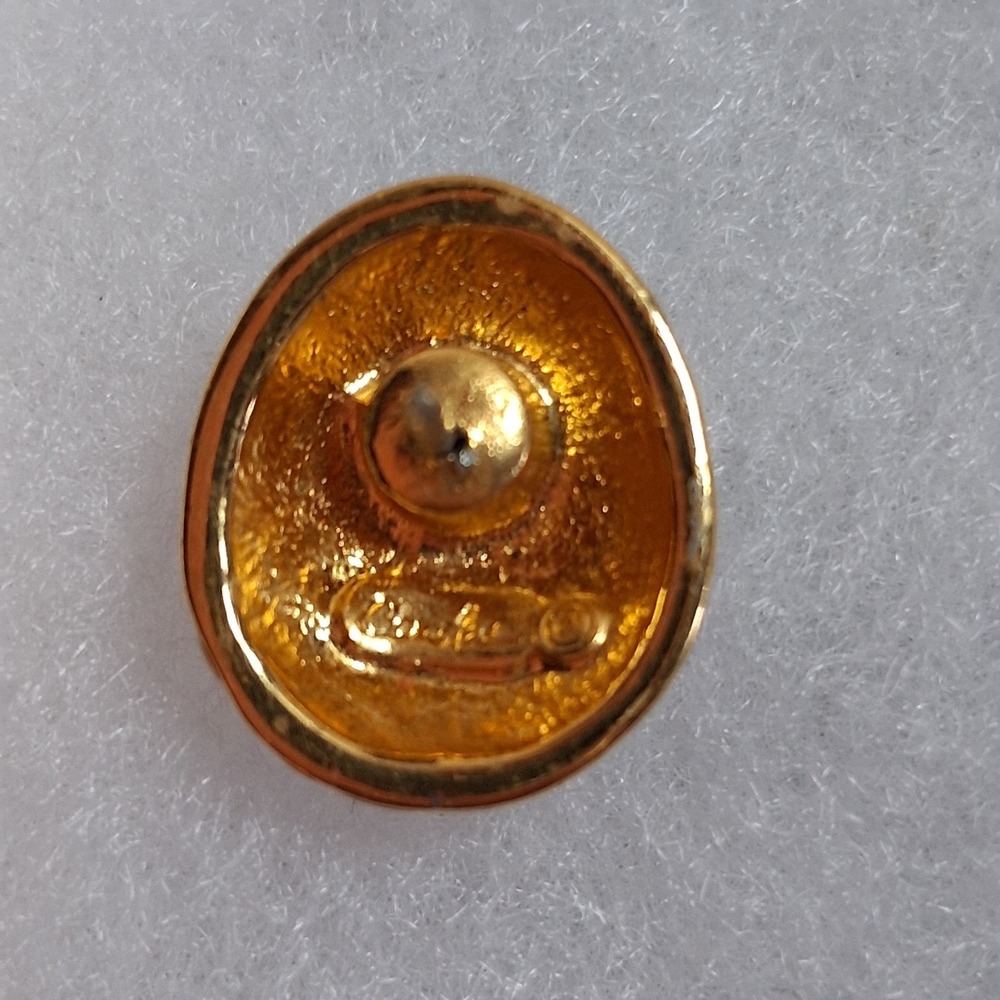 Vintage Carolee Signed Red Enamel Ladybug Pin Lapel Pin Gold Tone Scatter Pin - Picture 6 of 9
